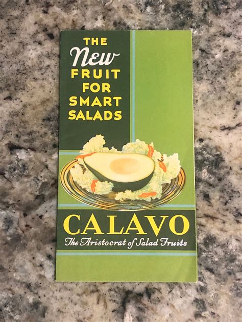 Two Calavo Avocado Advertising and Recipe Pamphlets 1940s - Etsy