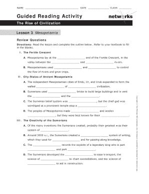 Reading Activity The Spread Of Civilization Answer Key