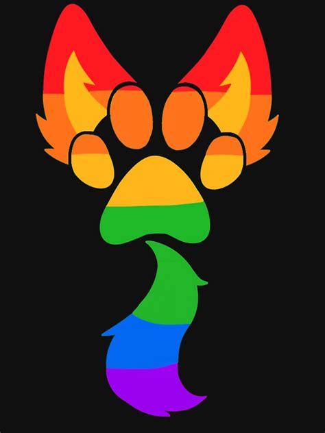 Gay Furry Pride Design T Shirt By Deathlycutie16 Redbubble