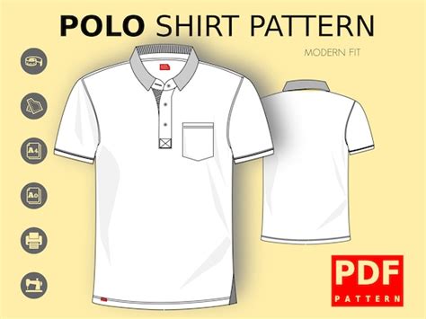 PDF Polo Shirt Sewing Pattern For Men XS XXXL Etsy UK