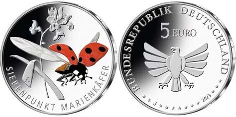 Deutschland 5 Euro 1x 2023 A Wunderwelt Insekten 2 9 Siebenpunkt