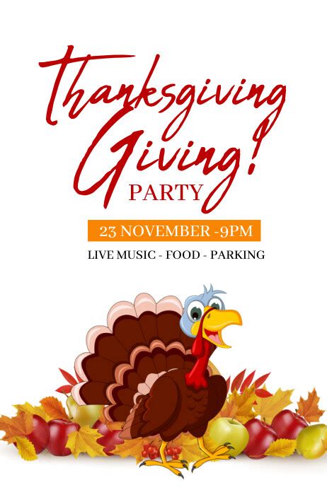 Thanksgiving Party Template Postermywall