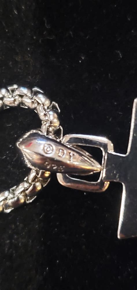 David Yurman Maritime Anchor Amulet Sterling Silver With Blue Pav