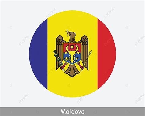 Archivo De Imagen Del Logotipo De La Bandera Redonda De Moldavia Vector