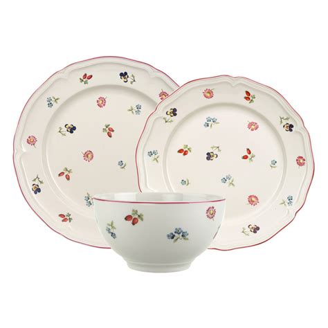 Villeroy Boch Petite Fleur Porcelain China Dinnerware Set Of 3