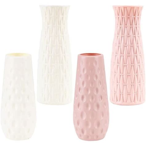 Zodors 3 Pièce Vases en Plastique Imitation Céramique Pot De Fleurs