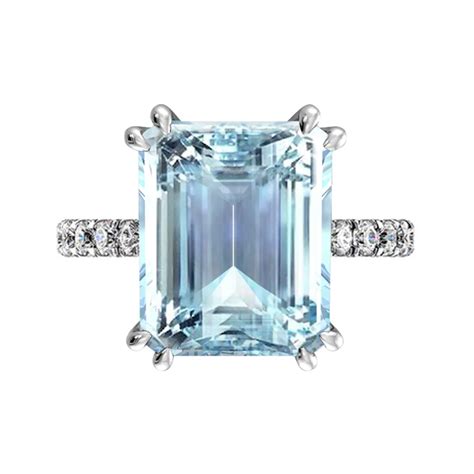 Emerald Cut Aquamarine Ring Waldemar Jewellers Sydney