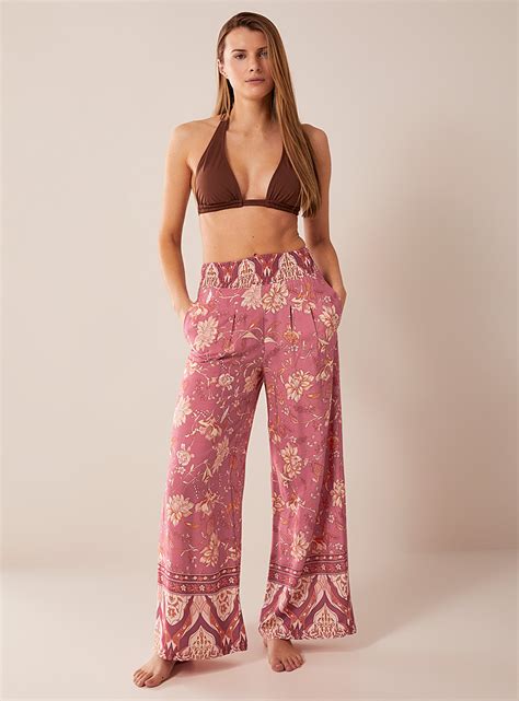 Ornamental Flower Wide Leg Pant Simons Simons