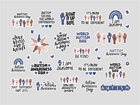 Autism Awareness Day Stickers by Alena Koval on Dribbble