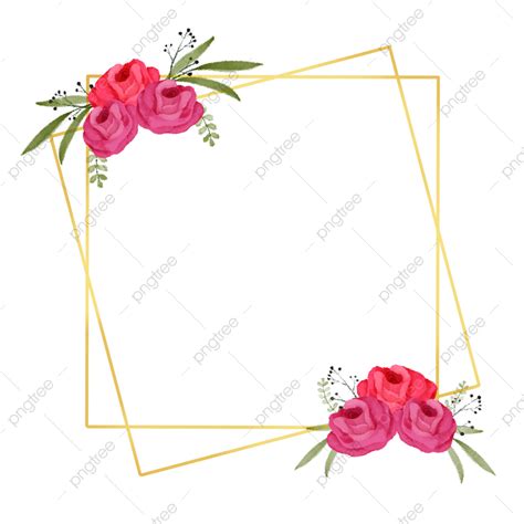 Frame Floral Acuarela Gratis Png Y Psd Png Marco Floral Flor Acuarela Floral Png Y Psd Para