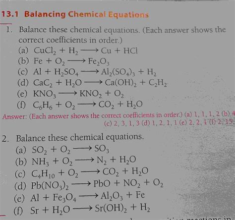 Solved Question 2 ﻿balance These Chemical Equations