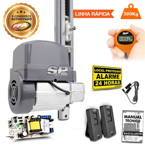 Kit Motor Ppa Basculante Potenza Predial sp 1 3 hp 2 Controles Portão