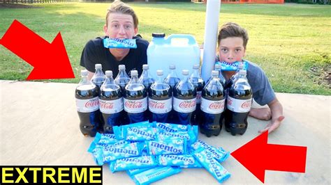 Extreme Coke And Mentos Challenge Youtube