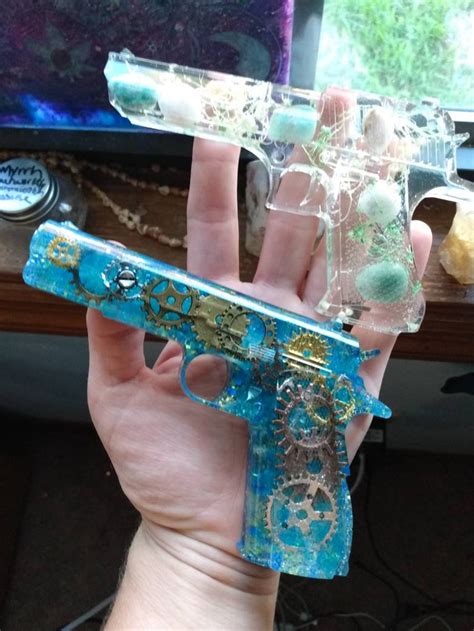 Unique Resin Gun Paperweight Or Wall Decor With Bulletassorted Etsy