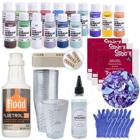 Acrylic Pour Painting Supplies for Stunning DIY Fluid Arts Projects ...