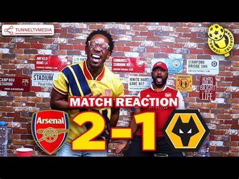 Arsenal 2 1 Wolves Full Fan Reactions Saka Odegaard Cunha YouTube