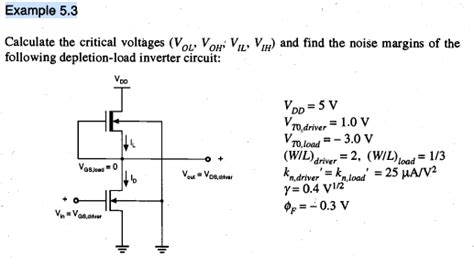 Solved 7 For An NMOS Depletion Load Inverter Circuit Chegg