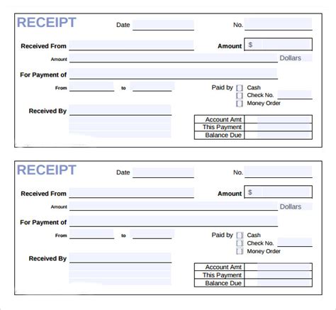 10 Invoice Receipt Templates to Download | Sample Templates