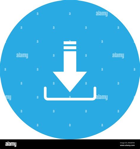 Download Icon Upload Button Load Symbol Round Button Vector Arrow