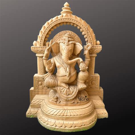 Small Wooden Ganesha Statue 12 Buy Best The Stone Studio