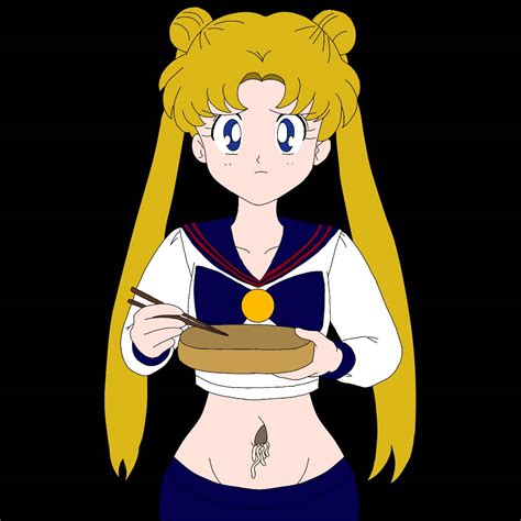 Usagi Tsukino S Noodle Belly Button By Jokingbrianx On Deviantart