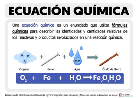 Que Es Una Ecuacion Quimica Partes Ejemplos Tipos 2020 Materiales De