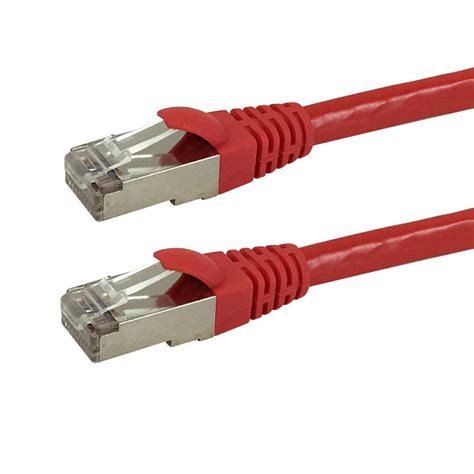 Shielded Custom Rj45 Cat6 550mhz Assembled Patch Cable Red