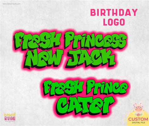 Fresh Prince custom logo, birthday logo – Kawaii Raymi