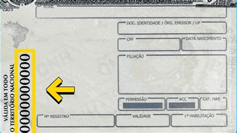 Onde fica o número da CNH BMF Finanças e Tecnologia