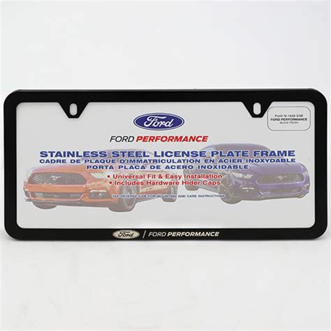 Ford Racing Ford Performance Slim License Plate Frame – Black Stainless ...