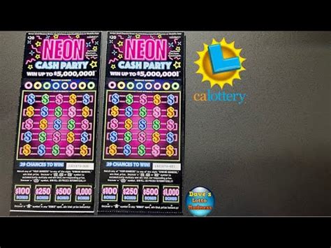 5 MILLION PRIZE NEON CASH PARTY SCRATCH OFF TICKETS YouTube