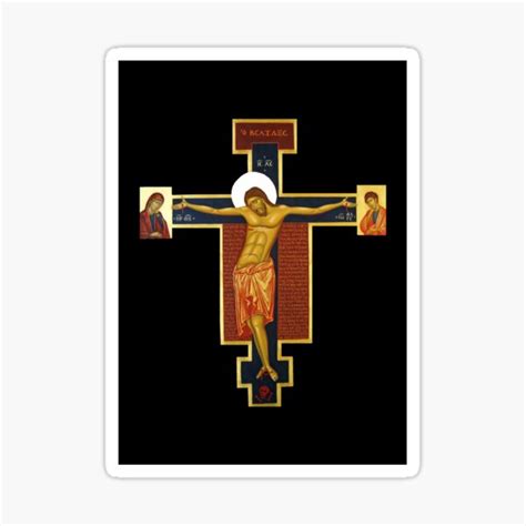 Byzantine Art Cross Sticker By Muniralawi Redbubble