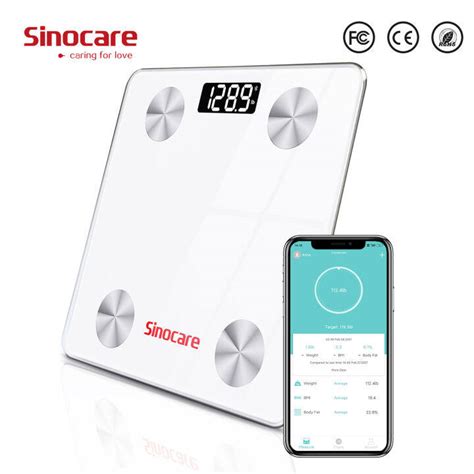 Sinocare Body Fat Scale Smart Bluetooth Bathroom Weight Scale Health