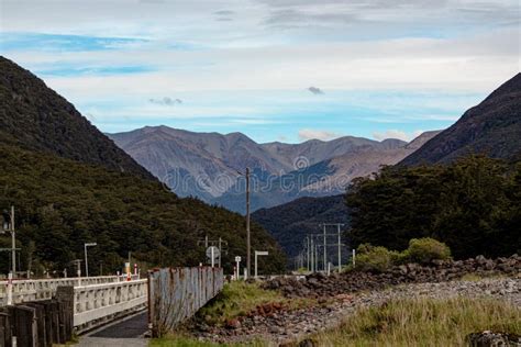 The Road Out of Arthur`s Pass Village Stock Photo - Image of springtime ...