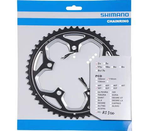 Shimano Fc Rs Dubbel Kettingblad Zwart T Speed