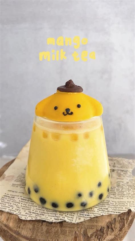 Mango Boba Milk Tea Easy Bubble Tea Recipe Milk Tea Recipes Bubble