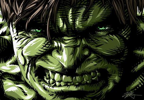 Hulk Angry Face Drawing