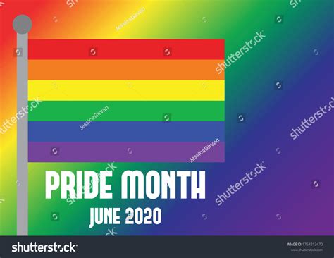 Pride Month June 2020 Rainbow Flag Stock Vector Royalty Free 1764213470 Shutterstock