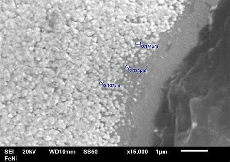 The Morphology Of The Fe Ni Alloy Particles On The ITO Substrate