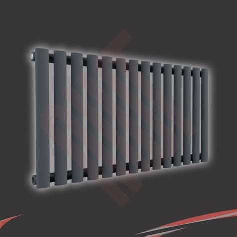 1200mm W X 500mm H Barlo Anthracite Horizontal Radiator