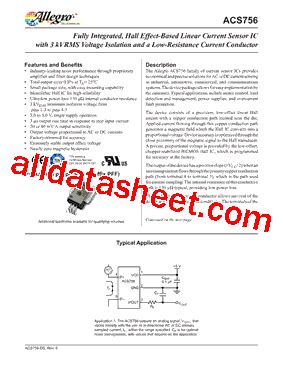 Acs Sca B Pff T Datasheet Pdf Allegro Microsystems