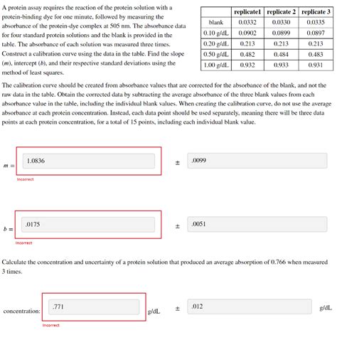 Solved A protein assay requires the reaction of the protein | Chegg.com