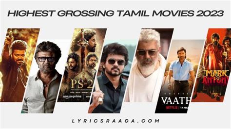 Highest Grossing Tamil Movies 2023 - Lyrics Raaga