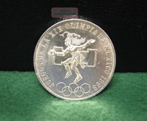 Mexico Pesos Uncirculated Silver Coin Mexico Summer Olympics