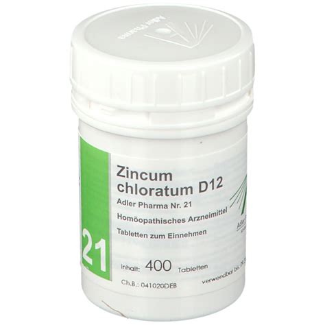 Adler Pharma Zincum chloratum D12 Biochemie nach Dr Schüßler Nr 21