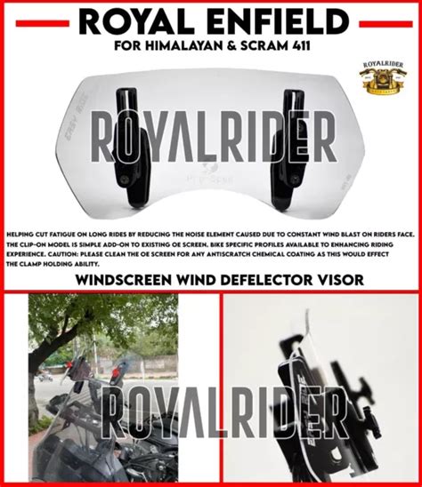 ROYAL ENFIELD VISIÈRE DE DÉFLECTEUR DE PARE BRISE Pour Himalayan et