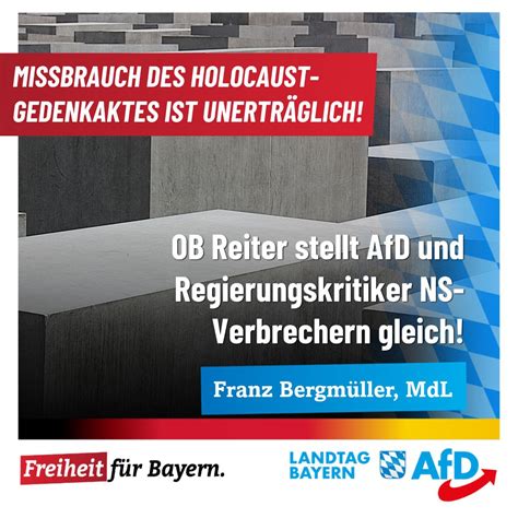 Franz Bergm Ller Ob Reiter Stellt Afd Und Regierungskritiker Ns