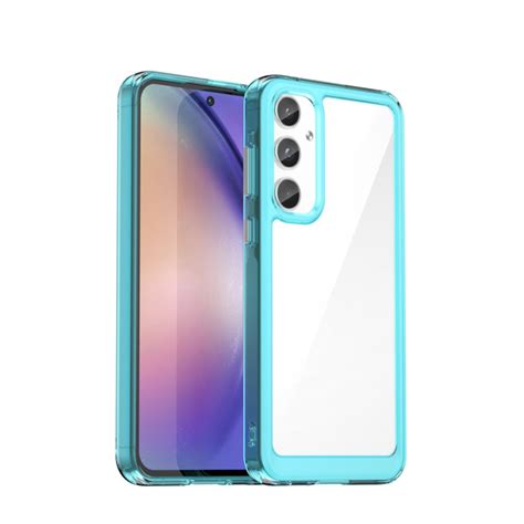 Galaxy A55 Hybrid Hülle Acryl Rückseite Hellblau