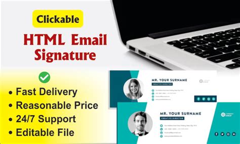 Create Email Signature Html Clickable Html Email Signature By