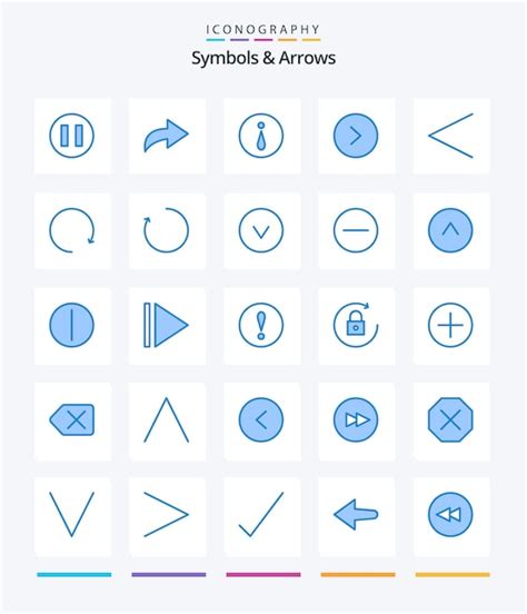 Free Vector Creative Symbols Arrows Blue Icon Pack Such As Circle